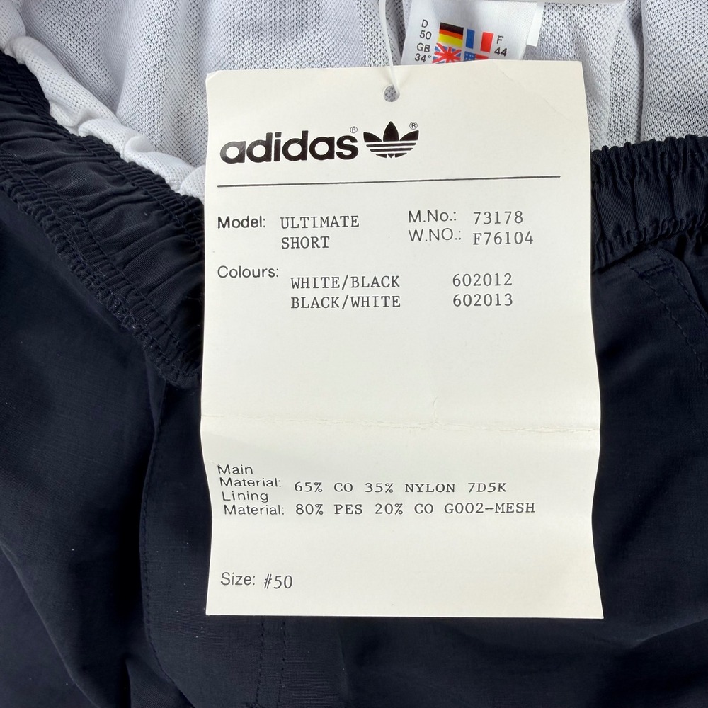 Vintage Adidas Ultimate Shorts Men 34 Black White Athletic Training 90s NWT - Picture 5 of 14
